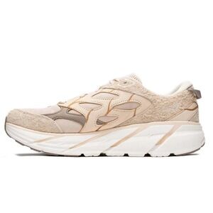 Hoka Elite Terrain System Clifton L Suede Mens Size 14 Running Shoes‎ Beige NEW